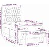 Box spring postel s matrací 100x200 cm samet [3138012] (Barva Růžová)