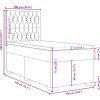 Box spring postel s matrací 100x200 cm samet [3293144] (Barva Modrá)