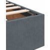 Osmanský rám postele bez matrace 100x200 cm samet [3310944] (Barva Tmavě šedá)