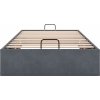 Osmanský rám postele bez matrace 100x200 cm samet [3310944] (Barva Tmavě šedá)
