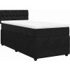 Box spring postel s matrací 100x200 cm samet [3287670] (Barva Černá)