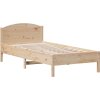 Postel s knihovnou bez matrace 100x200 cm masivní borovice [3323080] (Barva Přírodní)