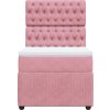 Box spring postel s matrací 100x200 cm samet [3294573] (Barva Růžová)