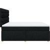 Box spring postel s matrací 200x200 cm textil [3293696] (Barva Černá)