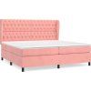 Box spring postel s matrací 200x200 cm samet [3129416] (Barva Růžová)