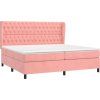 Box spring postel s matrací 200x200 cm samet [3129416] (Barva Růžová)