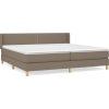 Box spring postel s matrací 200x200 cm textil [3130221] (Barva Taupe)