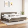 Box spring postel s matrací 200x200 cm textil [3130221] (Barva Taupe)