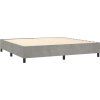 Box spring postel s matrací a LED 200x200 cm samet [3136083] (Barva Světle šedá)