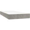 Box spring postel s matrací a LED 200x200 cm samet [3136083] (Barva Světle šedá)