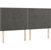 Box spring postel s matrací a LED 200x200 cm samet [3136083] (Barva Světle šedá)