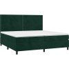 Box spring postel s matrací a LED 200x200 cm samet [3136083] (Barva Světle šedá)