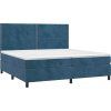 Box spring postel s matrací a LED 200x200 cm samet [3136083] (Barva Světle šedá)