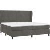 Box spring postel s matrací 200x200 cm samet [3129172] (Barva Tmavě šedá)
