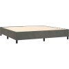 Box spring postel s matrací 200x200 cm samet [3129172] (Barva Tmavě šedá)