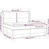 Box spring postel s matrací 200x200 cm samet [3129172] (Barva Tmavě šedá)