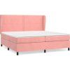 Box spring postel s matrací 200x200 cm samet [3129172] (Barva Tmavě šedá)