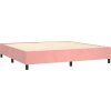 Box spring postel s matrací 200x200 cm samet [3129172] (Barva Tmavě šedá)