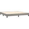 Box spring postel s matrací a LED 200x200 cm samet [3134363] (Barva Světle šedá)