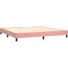 Box spring postel s matrací a LED 200x200 cm samet [3134363] (Barva Světle šedá)