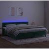 Box spring postel s matrací a LED 200x200 cm samet [3134363] (Barva Světle šedá)