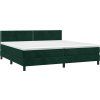 Box spring postel s matrací a LED 200x200 cm samet [3134363] (Barva Světle šedá)