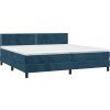 Box spring postel s matrací a LED 200x200 cm samet [3134363] (Barva Světle šedá)