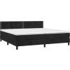 Box spring postel s matrací a LED 200x200 cm samet [3134363] (Barva Světle šedá)