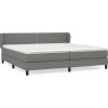 Box spring postel s matrací 200x200 cm textil [3126190] (Barva Tmavě šedá)