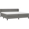 Box spring postel s matrací 200x200 cm textil [3126190] (Barva Tmavě šedá)