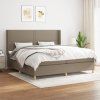 Box spring postel s matrací 200x200 cm textil [3131937] (Barva Světle šedá)