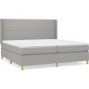 Box spring postel s matrací 200x200 cm textil [3131937] (Barva Světle šedá)
