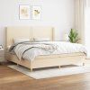 Box spring postel s matrací 200x200 cm textil [3131937] (Barva Světle šedá)