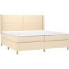Box spring postel s matrací 200x200 cm textil [3131937] (Barva Světle šedá)