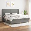 Box spring postel s matrací 200x200 cm textil [3131937] (Barva Světle šedá)