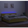 Box spring postel s matrací a LED 200x200 cm textil [3133423] (Barva Černá)