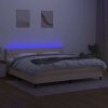 Box spring postel s matrací a LED 200x200 cm textil [3133423] (Barva Černá)