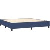 Box spring postel s matrací a LED 200x200 cm textil [3134827] (Barva Modrá)