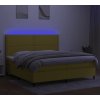 Box spring postel s matrací a LED 200x200 cm textil [3134827] (Barva Modrá)