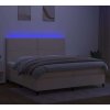 Box spring postel s matrací a LED 200x200 cm textil [3134827] (Barva Modrá)
