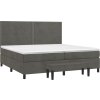 Box spring postel s matrací 200x200 cm samet [3137807] (Barva Tmavě moddrá)