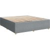 Box spring postel s matrací 200x200 cm textil [3287570] (Barva Světle šedá)