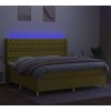 Box spring postel s matrací a LED 200x200 cm textil [3139147] (Barva Modrá)