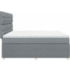 Box spring postel s matrací 200x200 cm textil [3292171] (Barva Tmavě šedá)