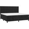 Box spring postel s matrací a LED 200x200 cm samet [3139767] (Barva Tmavě moddrá)