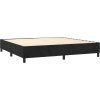 Box spring postel s matrací a LED 200x200 cm samet [3139767] (Barva Tmavě moddrá)