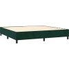 Box spring postel s matrací a LED 200x200 cm samet [3139767] (Barva Tmavě moddrá)