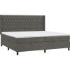 Box spring postel s matrací a LED 200x200 cm samet [3139767] (Barva Tmavě moddrá)