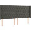 Box spring postel s matrací a LED 200x200 cm samet [3139767] (Barva Tmavě moddrá)