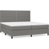 Box spring postel s matrací 200x200 cm textil [3141722] (Barva Tmavě šedá)
